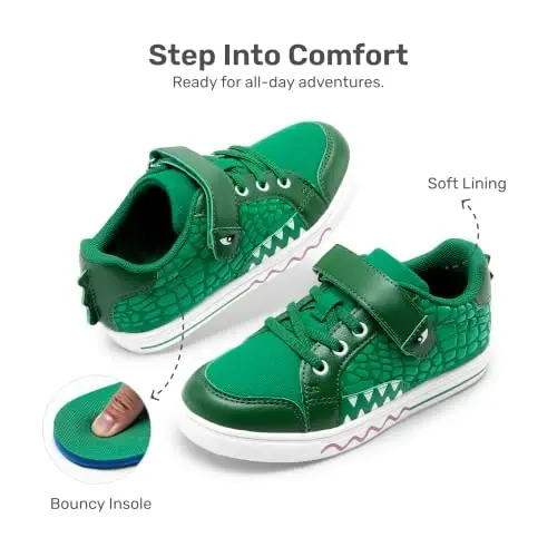 DREAM PAIRS Boys Sneakers Little Kids Toddler Shoes Storybook Causal Walking Shoes Non-Slip with Hook and Loop - 3
