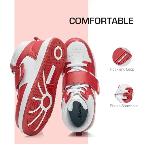 DREAM PAIRS Boys Girls High Top Sneaker LilLegends Skyhigh Basketball Shoes - 3