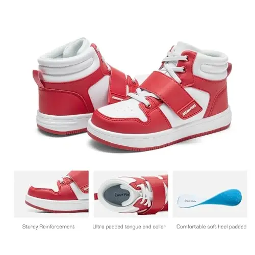 DREAM PAIRS Boys Girls High Top Sneaker LilLegends Skyhigh Basketball Shoes - 4