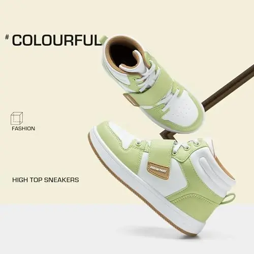 DREAM PAIRS Boys Girls High Top Sneaker LilLegends Skyhigh Basketball Shoes - 3