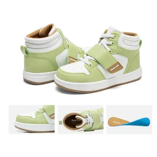 DREAM PAIRS Boys Girls High Top Sneaker LilLegends Skyhigh Basketball Shoes - 4