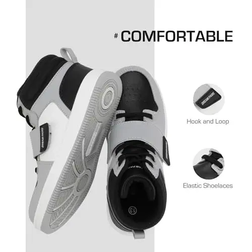 DREAM PAIRS Boys Girls High Top Sneaker LilLegends Skyhigh Basketball Shoes - DREAM (1)