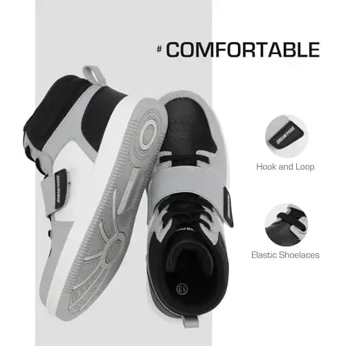 DREAM PAIRS Boys Girls High Top Sneaker LilLegends Skyhigh Basketball Shoes - 2