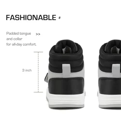 DREAM PAIRS Boys Girls High Top Sneaker LilLegends Skyhigh Basketball Shoes - 4