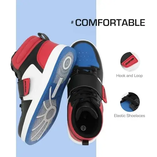 DREAM PAIRS Boys Girls High Top Sneaker LilLegends Skyhigh Basketball Shoes - DREAM PAIRS (1)
