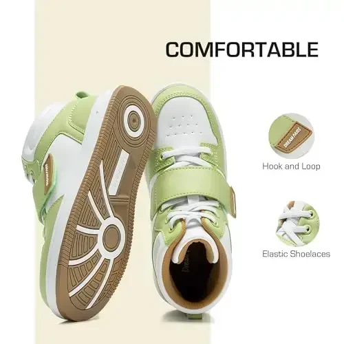DREAM PAIRS Boys Girls High Top Sneaker LilLegends Skyhigh Basketball Shoes - 4