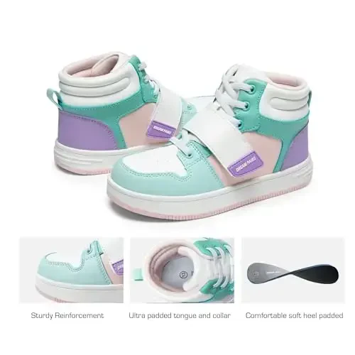 DREAM PAIRS Boys Girls High Top Sneaker LilLegends Skyhigh Basketball Shoes - 3