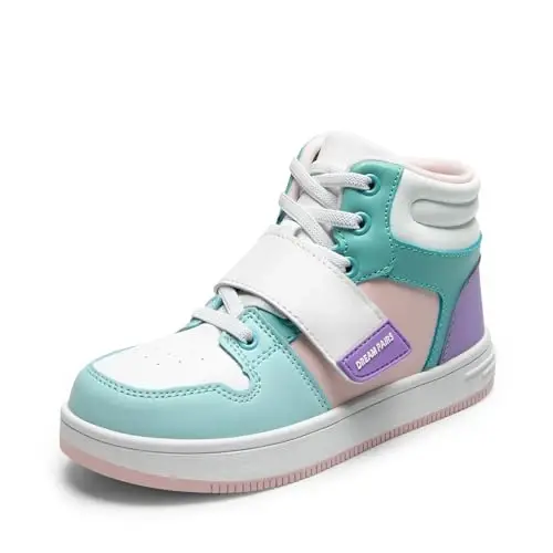 DREAM PAIRS Boys Girls High Top Sneaker LilLegends Skyhigh Basketball Shoes - 1