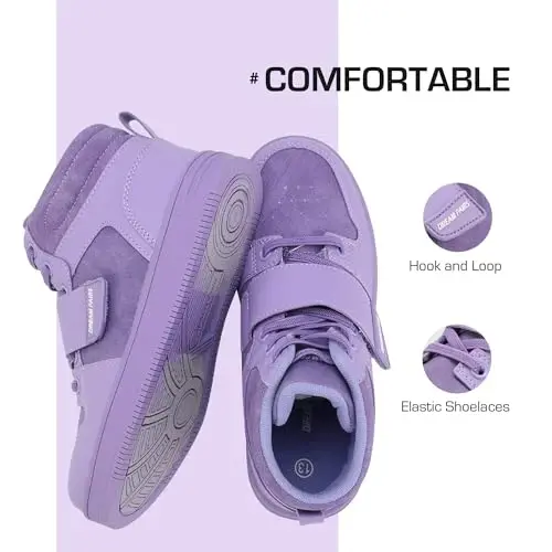 DREAM PAIRS Boys Girls High Top Sneaker LilLegends Skyhigh Basketball Shoes - 2