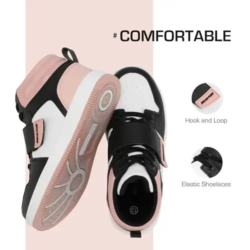 DREAM PAIRS Boys Girls High Top Sneaker LilLegends Skyhigh Basketball Shoes - 2