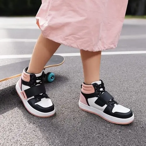 DREAM PAIRS Boys Girls High Top Sneaker LilLegends Skyhigh Basketball Shoes - 5