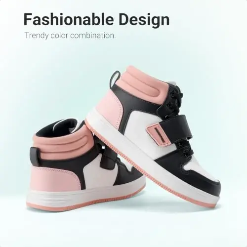 DREAM PAIRS Boys Girls High Top Sneaker LilLegends Skyhigh Basketball Shoes - 3
