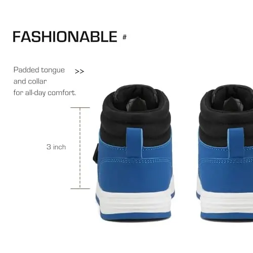 DREAM PAIRS Boys Girls High Top Sneaker LilLegends Skyhigh Basketball Shoes - 4
