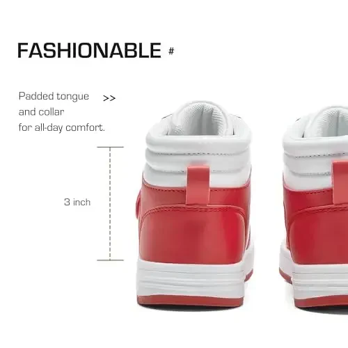 DREAM PAIRS Boys Girls High Top Sneaker LilLegends Skyhigh Basketball Shoes - 4