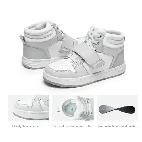DREAM PAIRS Boys Girls High Top Sneaker LilLegends Skyhigh Basketball Shoes - 3