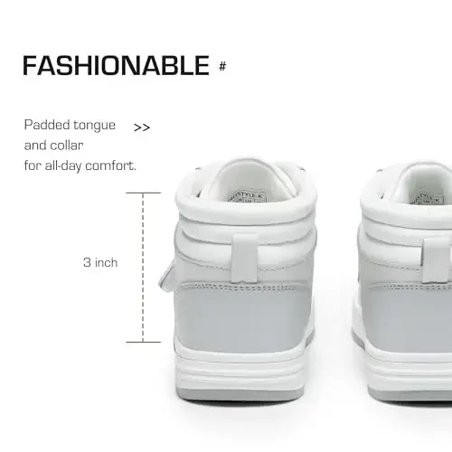 DREAM PAIRS Boys Girls High Top Sneaker LilLegends Skyhigh Basketball Shoes - 4