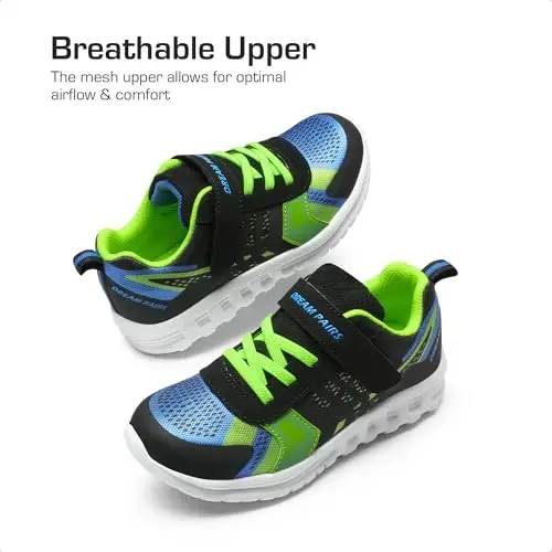 DREAM PAIRS Girls Boys Shoes Kids Tennis EZ-Ons Quicksteps School Sneakers Breathable Running Athletic Shoes - 3
