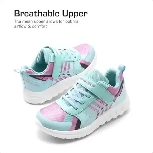 DREAM PAIRS Girls Boys Shoes Kids Tennis EZ-Ons Quicksteps School Sneakers Breathable Running Athletic Shoes - 3