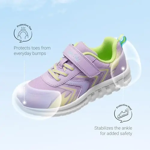 DREAM PAIRS Kids Shoes Sneakers Athletic Running | Lightweight,Breathable,Comfortable, Non Slip,Hook-and-Loop,Walking, Gym, School, Daily Play - 5