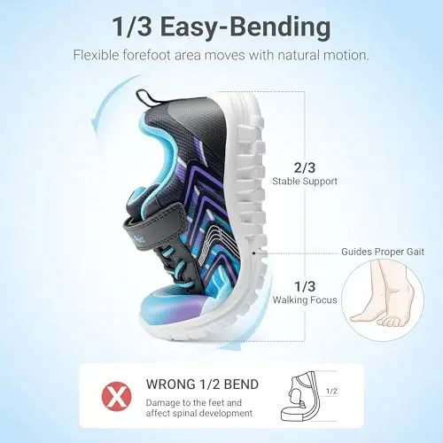 DREAM PAIRS Kids Shoes Sneakers Athletic Running | Lightweight,Breathable,Comfortable, Non Slip,Hook-and-Loop,Walking, Gym, School, Daily Play - 4
