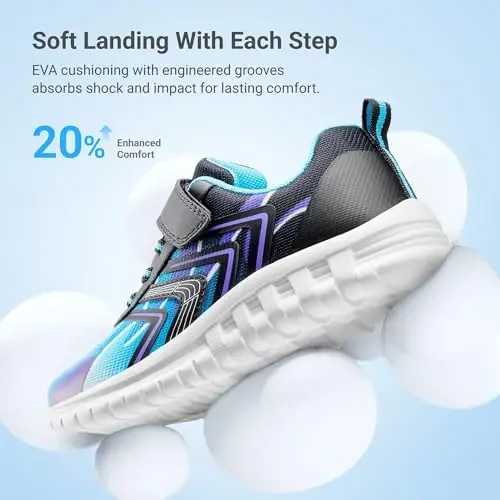 DREAM PAIRS Kids Shoes Sneakers Athletic Running | Lightweight,Breathable,Comfortable, Non Slip,Hook-and-Loop,Walking, Gym, School, Daily Play - 6