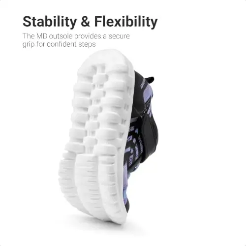 DREAM PAIRS Kids Sneakers Running | Lightweight, Breathable knit upper, Hook-and-loop, Cushioned foam insole, Boys Girls athletic tennis shoes - 6