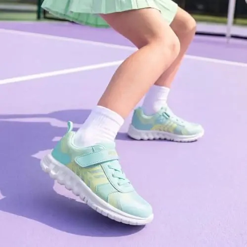 DREAM PAIRS Kids Sneakers Running | Lightweight, Breathable knit upper, Hook-and-loop, Cushioned foam insole, Boys Girls athletic tennis shoes - DREAM PAIRS (1)