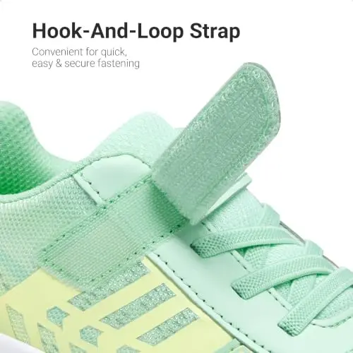 DREAM PAIRS Kids Sneakers Running | Lightweight, Breathable knit upper, Hook-and-loop, Cushioned foam insole, Boys Girls athletic tennis shoes - 3