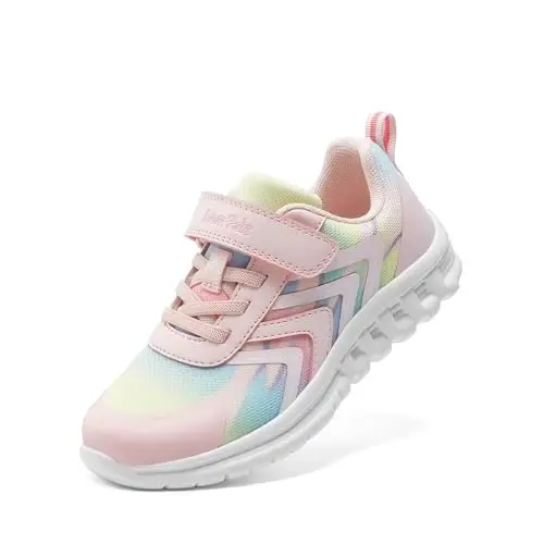 DREAM PAIRS Kids Sneakers Running | Lightweight,Breathable,Comfortable, Non Slip,Hook-and-Loop,Walking, Gym, School, Daily Play - 1
