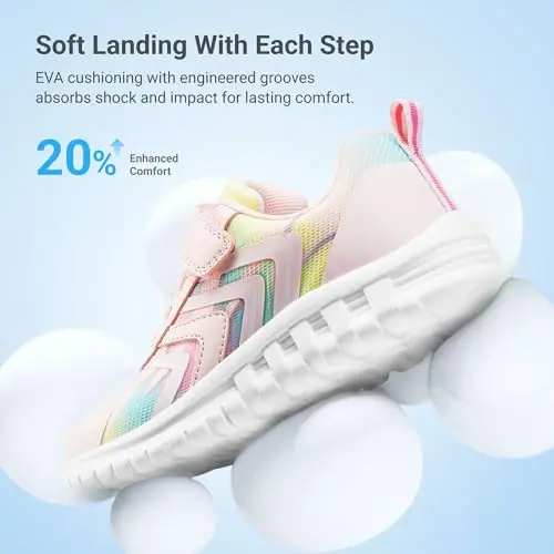 DREAM PAIRS Kids Sneakers Running | Lightweight,Breathable,Comfortable, Non Slip,Hook-and-Loop,Walking, Gym, School, Daily Play - 6
