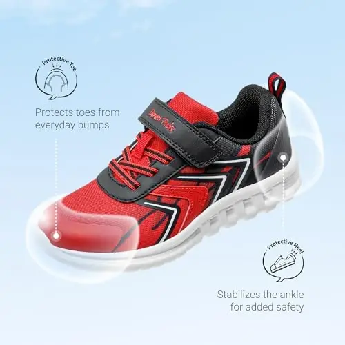 DREAM PAIRS Kids Sneakers Running | Lightweight,Breathable,Comfortable, Non Slip,Hook-and-Loop,Walking, Gym, School, Daily Play - 5