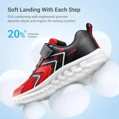 DREAM PAIRS Kids Sneakers Running | Lightweight,Breathable,Comfortable, Non Slip,Hook-and-Loop,Walking, Gym, School, Daily Play - 6
