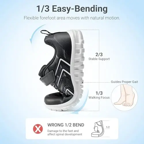 DREAM PAIRS Kids Sneakers Running | Lightweight,Breathable,Comfortable, Non Slip,Hook-and-Loop,Walking, Gym, School, Daily Play - 4
