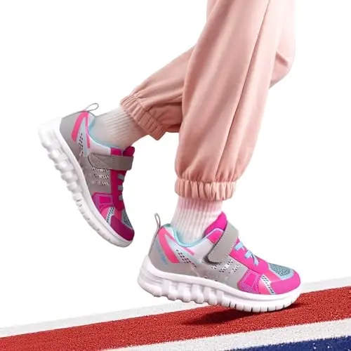 DREAM PAIRS Girls Boys Shoes Kids Tennis EZ-Ons Quicksteps School Sneakers Breathable Running Athletic Shoes - 5