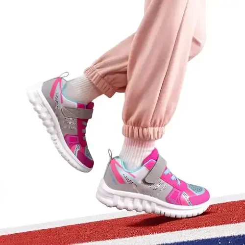 DREAM PAIRS Girls Boys Shoes Kids Tennis EZ-Ons Quicksteps School Sneakers Breathable Running Athletic Shoes - 5