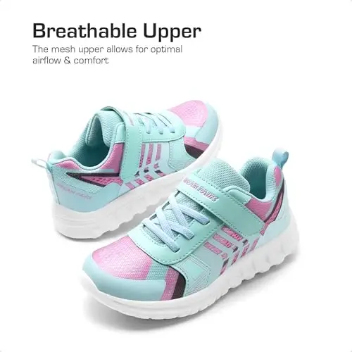 DREAM PAIRS Kız Çocuk Erkek Çocuk Ayakkabıları Çocuk Tenis EZ-Ons Quicksteps Okul Spor Ayakkabıları Nefes Alabilir Koşu Atletik Ayakkabılar - 3