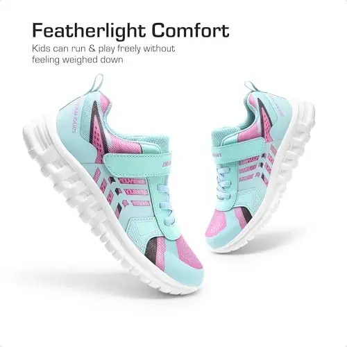 DREAM PAIRS Kız Çocuk Erkek Çocuk Ayakkabıları Çocuk Tenis EZ-Ons Quicksteps Okul Spor Ayakkabıları Nefes Alabilir Koşu Atletik Ayakkabılar - 4
