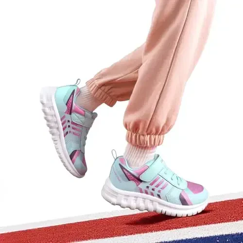 DREAM PAIRS Girls Boys Shoes Kids Tennis EZ-Ons Quicksteps School Sneakers Breathable Running Athletic Shoes - 5