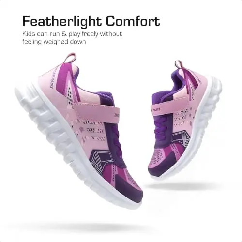 DREAM PAIRS Kız Erkek Çocuk Ayakkabıları Çocuk Tenis EZ-Ons Quicksteps Okul Sneakerları Nefes Alabilir Koşu Atletik Ayakkabılar - 4