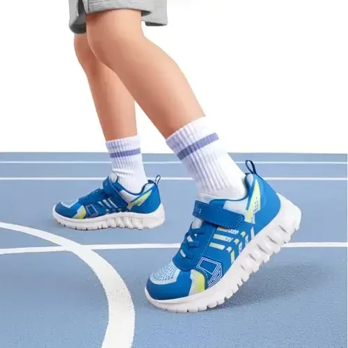 DREAM PAIRS Girls Boys Shoes Kids Tennis EZ-Ons Quicksteps School Sneakers Breathable Running Athletic Shoes - 5
