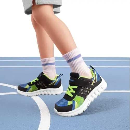 DREAM PAIRS Girls Boys Shoes Kids Tennis EZ-Ons Quicksteps School Sneakers Breathable Running Athletic Shoes - 5