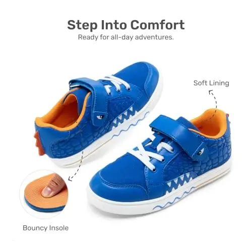 DREAM PAIRS Кроссовки для мальчиков, детская обувь для малышей, повседневная прогулочная обувь из серии Storybook, нескользящая, на липучке - 6