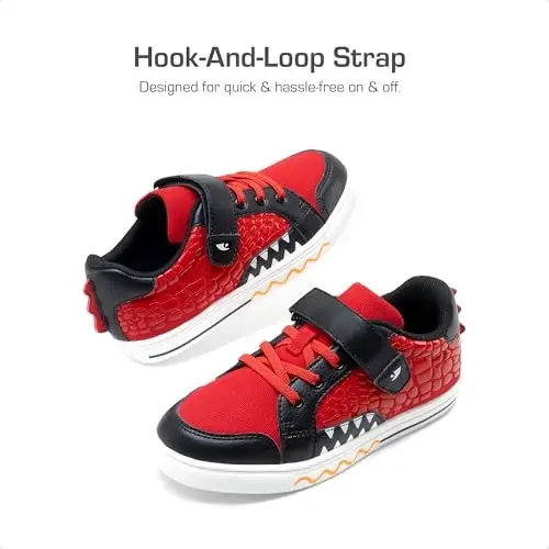 DREAM PAIRS Кроссовки для мальчиков, детская повседневная обувь для прогулок, нескользящая, на липучках - 4