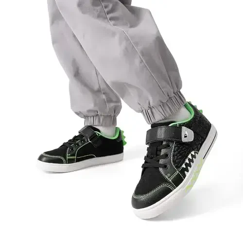 DREAM PAIRS O'g'il bolalar krossovkalari Kichkintoylar uchun poyabzal Ertak kitobi Tasodifiy Yurganda Toymaydigan Ilgak va loop bilan - 6