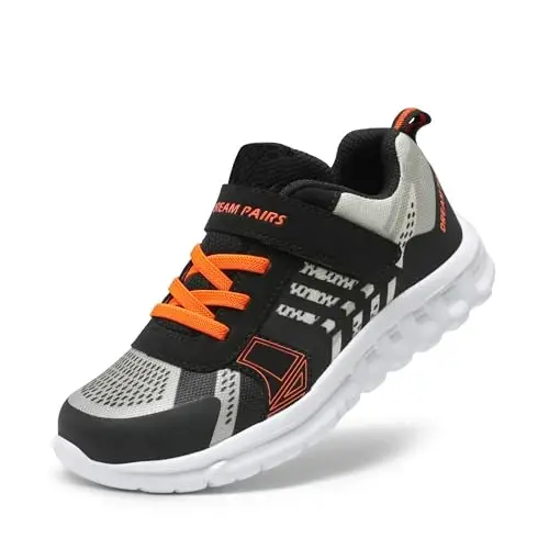 DREAM PAIRS Qizlar Bolalar Poyabzallari Bolalar Tennis EZ-Ons Quicksteps Maktab Krossovkalari Nafas Oluvchi Yugurish Atletik Poyabzallari 