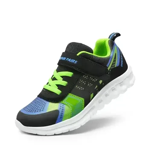 DREAM PAIRS Qizlar Bolalar Poyabzallari Bolalar Tennis EZ-Ons Quicksteps Maktab Krossovkalari Nafas Oluvchi Yuguruvchi Atletik Poyabzallar 