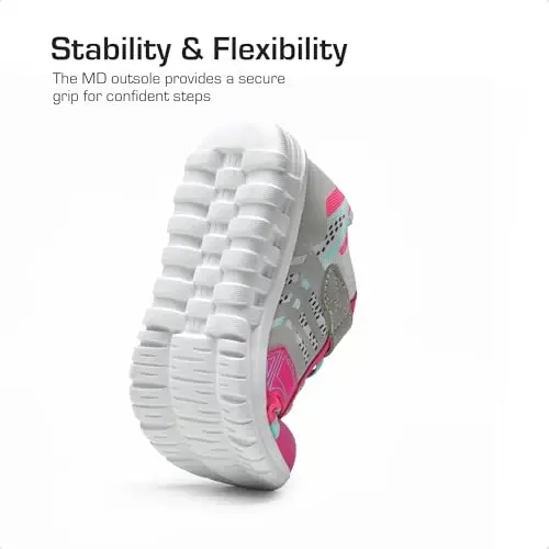 DREAM PAIRS Qizlar O'g'il bolalar poyafzallari Bolalar tennisi EZ-Ons Quicksteps Maktab krossovkalari Nafas oladigan yugurish sport poyafzallari - 6
