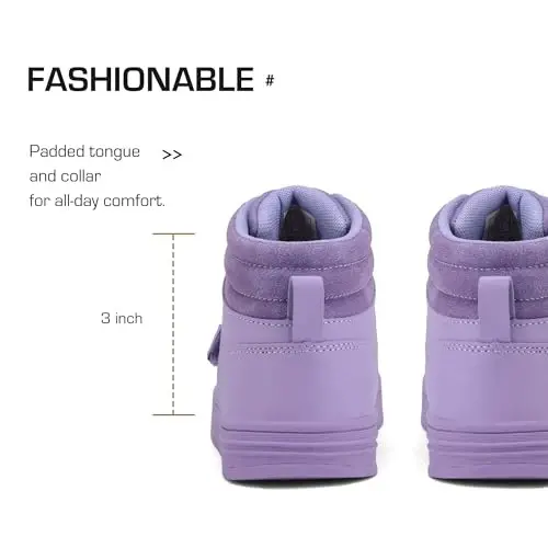 DREAM PAIRS Unisex Basketball Shoes School Sneaker | Slip on Easy-Care High Top Upper Cushioned Comfort Insole Traction Durable Outsole Athletic Daily Casual Wear School Walking - 5
