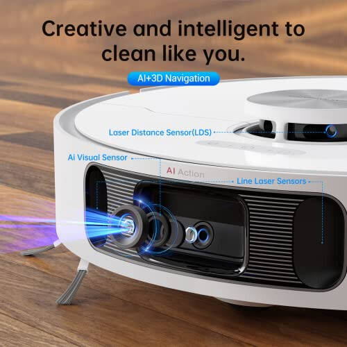 dreame L10s Ultra Robot Vacuum and Mop Combo, Auto Mop Cleaning and Drying, Self-Refilling and Self-Emptying Base for 60 Days of Cleaning, 5300Pa Suction and AI Navigation, Compatible with Alexa - 3