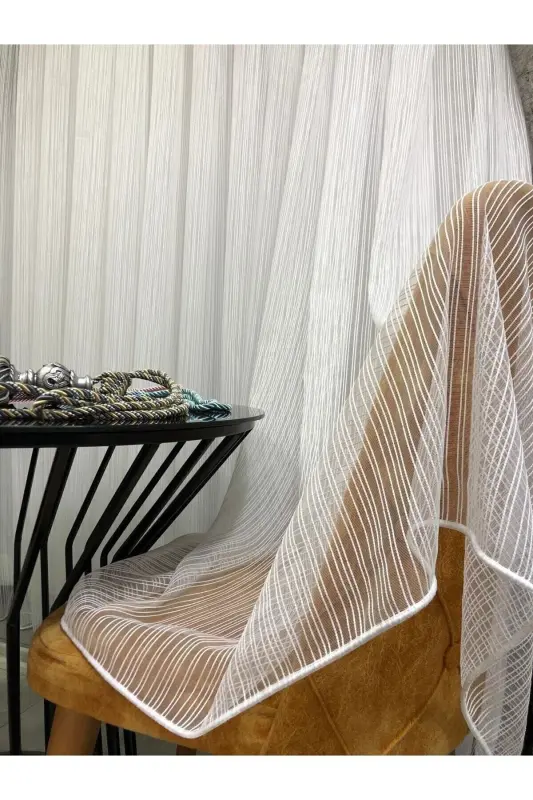 Dreamper Striped Tulle Curtain 1/3 (TIGHT) Pleat 3 - 4